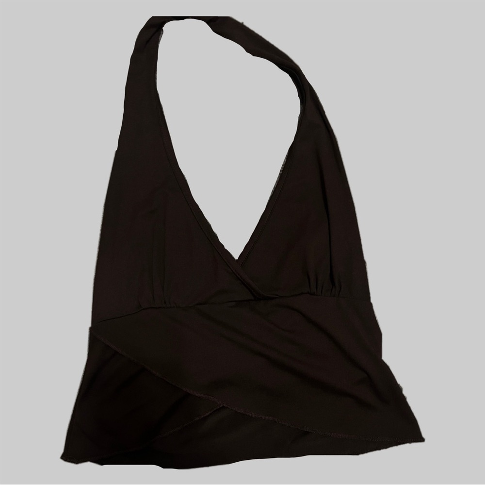 Brown cropped blouse